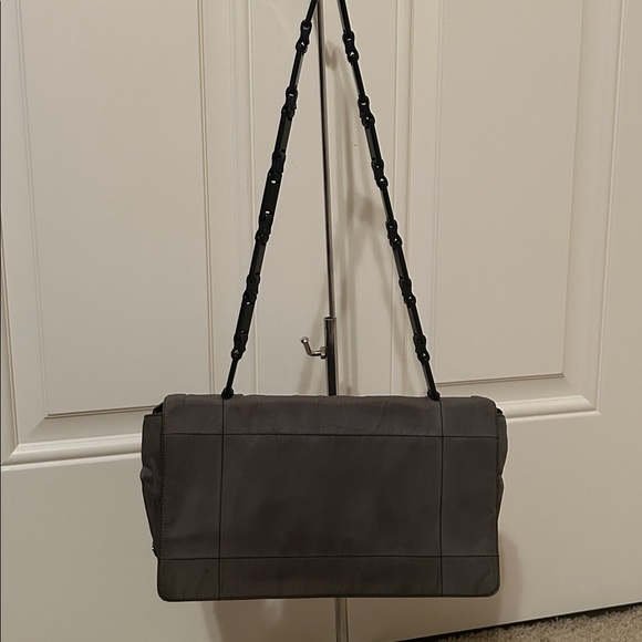 Prada Gray Nylon Black Link Strap Shoulder Bag - Picture 2 of 15